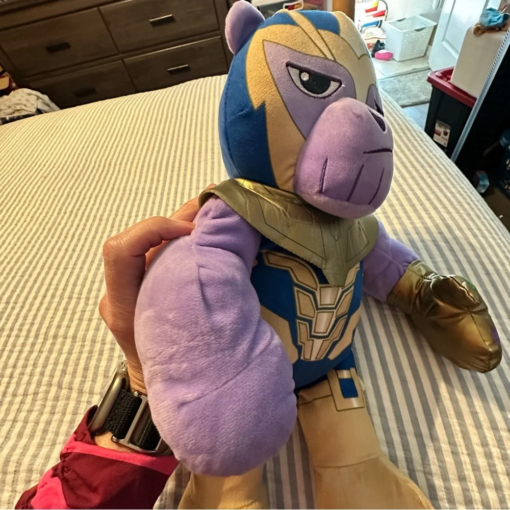 Build-A-Bear Marvel Avengers Thanos Plush Bear with Infinity Gauntlet 16